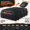 Mockins 35 Cu Ft. Black Waterproof Rooftop Cargo Bag (60"x42"x24") with PVC Mat, Straps, Hooks & More - 2 of 4