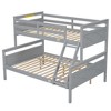 NicBex Twin over Full Bunk Bed Pinewood Frame Detachable Design Bed Frame with Inclined Ladder and Guardrails, No Box Spring Required - 3 of 4