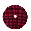 Joyfy 36"/48'' Christmas Tree Skirt, Red and Black Buffalo Checked Tree Skirts Mat, Christmas Decorations Intdoor, Xmas New Years Eve Party Decor - 3 of 4