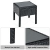 Tangkula 3 Pieces Patio Set Outdoor Wicker Rattan Furniture w/ Cushions - 4 of 4