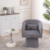 Dolonm Rotating Leisure Chair with Armrests, Made of Chenille Fabric and Equipped with Cushions, Suitable for Living Rooms and Bedrooms - 4 of 4