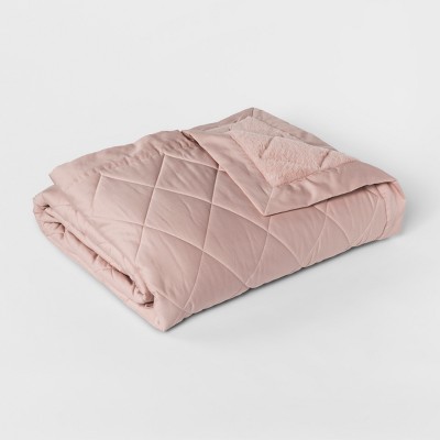 Full Queen Luxury Bed Blanket Pink Fieldcrest Target