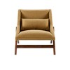 VYNXARIA Accent Chair£¬Rubber Solid Pecan Wood Finish£¬Recessed Arm Style£¬Mustard Yellow - 4 of 4