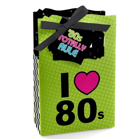 Big Dot of Happiness 80's Retro - Totally 1980s Party Favor Boxes - Set of 12 - image 1 of 4