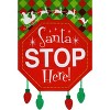 Santa Stop Here Christmas Burlap House Flag 28" x 40" Briarwood Lane - 3 of 4