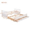 CAVINAS Multi-Functional Storage Daybed with Pull-Out Trundle & 3 Drawers, Sturdy Wood Platform Bed Frame, Twin Bed Frame for Guest Rooms & Bedrooms - 2 of 4