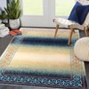 Washable Modern Bordered Rug Non Slip Low Pile Rug Soft Contemporary Throw Floor Cover Foldable Indoor Carpet for Living Room Bedroom Playroom - 3 of 4