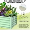 Galvanized Raised Garden Bed, Outdoor Large Planter Raised Beds Open Base with Safety Edge and Glove for Vegetables Flowers Ground Planter - 4 of 4