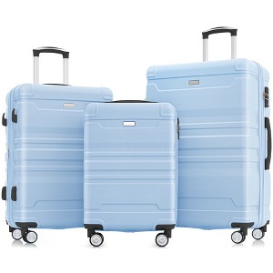 Lightweight Luggage Sets, 3 Piece Suitcase Set, 20inch/24inch /28inch Carry On Luggage, Airline Approved Hard Shell Case with Spinner Wheels TSA Lock - 1 of 4