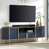 SinCiDo Luxury 70" Fluted TV Stand, Modern TV Console for TVs Up to 80 inches, Faux Marble Top & Curved Design - 2 of 4