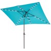 Sonkuki 10x6.5 ft LED Rectangular Patio Market Umbrella 3-Year-Non-Fading - 2 of 4