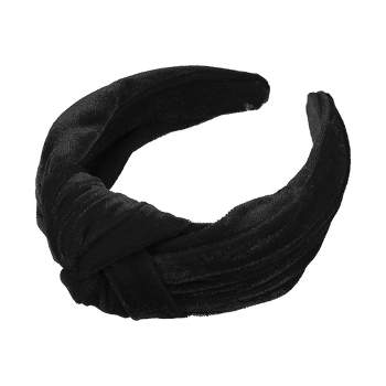 Unique Bargains Women's Velvet Wide Knotted headband for headband Hair Hoop Hair Accessories 1 Pc