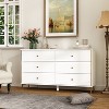 FUFU&GAGA White 6 Drawer Double Dresser Modern Wood Chest of Drawers - 2 of 4