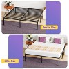 FDW 18 Inch High Metal Platform Bed Frame with Maximum Storage Space Under The Heavy Duty Bed Frame No Box Spring Needed Noise-Free - 3 of 4