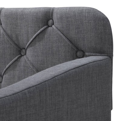 Dark Gray Twin Upholstered Tufted Daybed with Trundle