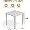 Crestlive Products Aluminum Outdoor Side Table Pool Lounge Chair Side Table Weather Resistant Small Square Coffee End Table - 2 of 4