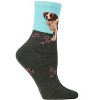 Memoi Women's Saint Bernard Art Cotton Blend Crew Sock Blue 9-11 - 4 of 4