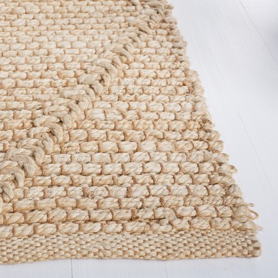 Ivory Cotton Hand-Knotted Non-Slip Area Rug - 27"x7"