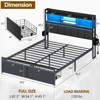 Furnulem Full and Queen Bed Frame with Upholstered Headboard and Storage Drawers, Charging Station and LED Lights, No Box Spring Needed, Noise Free - 4 of 4