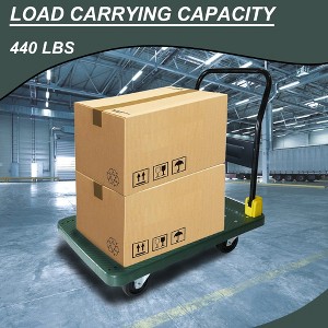 Foldable Platform Push Hand Truck Cart - 1 of 4