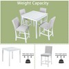 Kumasinova 5-Piece Counter Height Dining Set, Wooden Kitchen Table with Acrylic Crystal Trim & 4 Upholstered Chairs, Table Set, Dining Chairs Set - 3 of 4