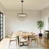 Bella Depot 5-Light Black Metal Cage Chandelier Adjustable Height - 3 of 4