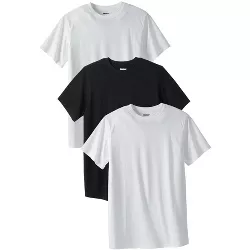 Kingsize Men's Big & Cotton Undershirt 3-pack - Big - 9xl, Assorted Black White Target