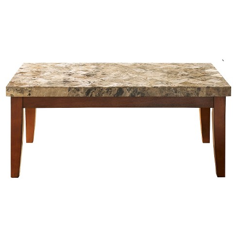 Montibello Cocktail Table Brown Faux Marble Steve Silver Target