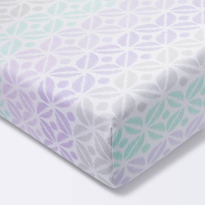 Fitted Crib Sheet Pretty in Purple - Cloud Island™ Purple