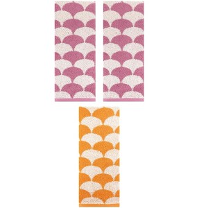 REGALWOVEN 3 Pack Geometric Pattern Soft Absorbent Cotton Hand Towels for Bathroom 13" x 29" - 1 of 4