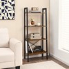 Costway 4-tier Bookshelf Industrial Display Storage Shelf Plant Flower ...