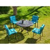 ARTPLAN Outdoor Chair Cushion,High Back Tufted Patio Cushion with Tie for Adirondack Rocker Chair,44"x21"x4",1 Count,Floral - 2 of 4
