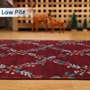 Washable Rug for Bedroom Christmas Floral Living Room Rug Non-Slip Holiday Indoor Floor - 3 of 4