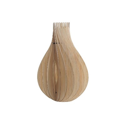 19.75" Modern White Oak Wood Hanging Pendant Light Brown - Ore International