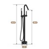 Whizmax Freestanding Bathtub Faucet Tub Filler Floor Mount Bathroom Faucets Brass Single Handle with Hand Shower,Standing Tub Faucet - 2 of 4