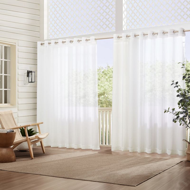 Carmen Sheer Extra Wide Indoor/Outdoor Single Window Curtain for Patio, Porch, Cabana, Pergola, Deck - Elrene Home Fashions, 1 of 4