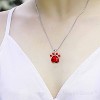 Maya's Grace Birthstone Paw Print Pendant Necklace, Rhinestone Gemstone, Pendant Necklace for Women - 3 of 4