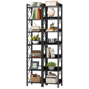 Tribesigns 78.7" Narrow Bookshelf, 7-Tier Freestanding Book Display Rack Case - 1 of 4