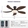 Kviflon 48 Inch Flush Mount Low Profile Ceiling Fan with Light,Easy to Install ,for Bedroom,Kitchen,Living Room,Bedroom,Patio - 4 of 4
