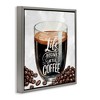 Stupell Industries Life Begins After Coffee Black Framed Floater Canvas Wall Art - 3 of 4