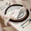 Plum & Post Jute Coil Round Placemats, Set of 8 - Natural/Black Jute - 4 of 4