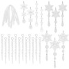 Wrapables 22pcs Christmas Tree Ornaments, Acrylic Hanging Crystal Snowflakes and Icicles Decorations, Drop Pendant Decor for Winter New Year Parties - 2 of 4