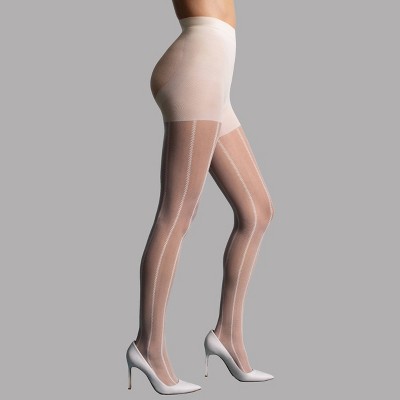 L'eggs Women's Striped 360 Contour Sheer Tights - Chalk White