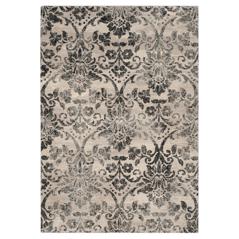 Cream/Gray Abstract Loomed Accent Rug - (3'x5') - Safavieh