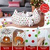 35.4'' Cat Tunnel Bed with Toy Ball, Polka Dots Red and Green Christmas Decorations, for Cats and Small Animals - 4 of 4