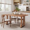 Christopher Knight Home Rowan Rustic 63" Dining Table with Double Pedestal Base Natural - 2 of 4