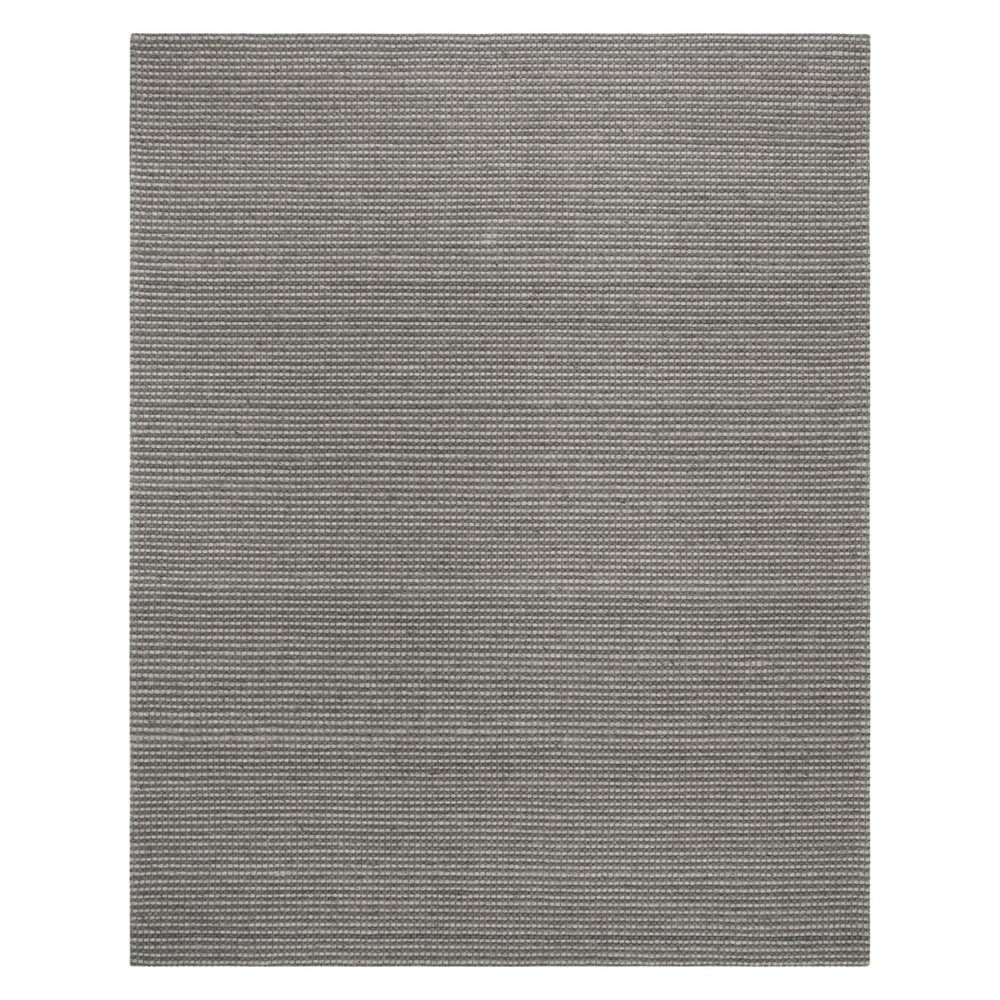  Solid Woven Area Rug Gray/Ivory
