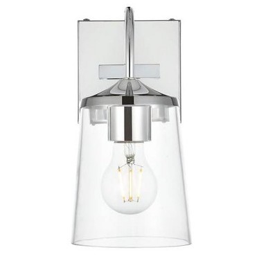 Elegant Lighting Avani 1 light Chrome and Clear Bath Sconce