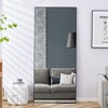 PAGED Rectangle Full Length Mirror,Leaning Floor Full Body Mirror with Solid Wood Frame,Suitable for Bedroom or Cloakroom - 2 of 4