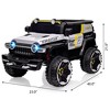 2 Seater Kids Ride On Truck, 12V Battery Powered Electric Vehicle with Spring Suspensions - 3 of 4